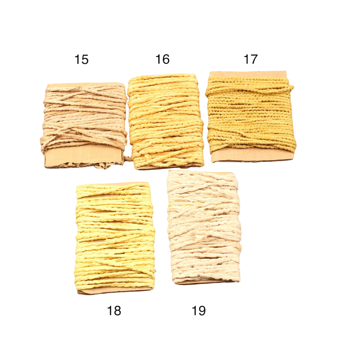 Yellow shade premium twisted sari silk ribbon cord