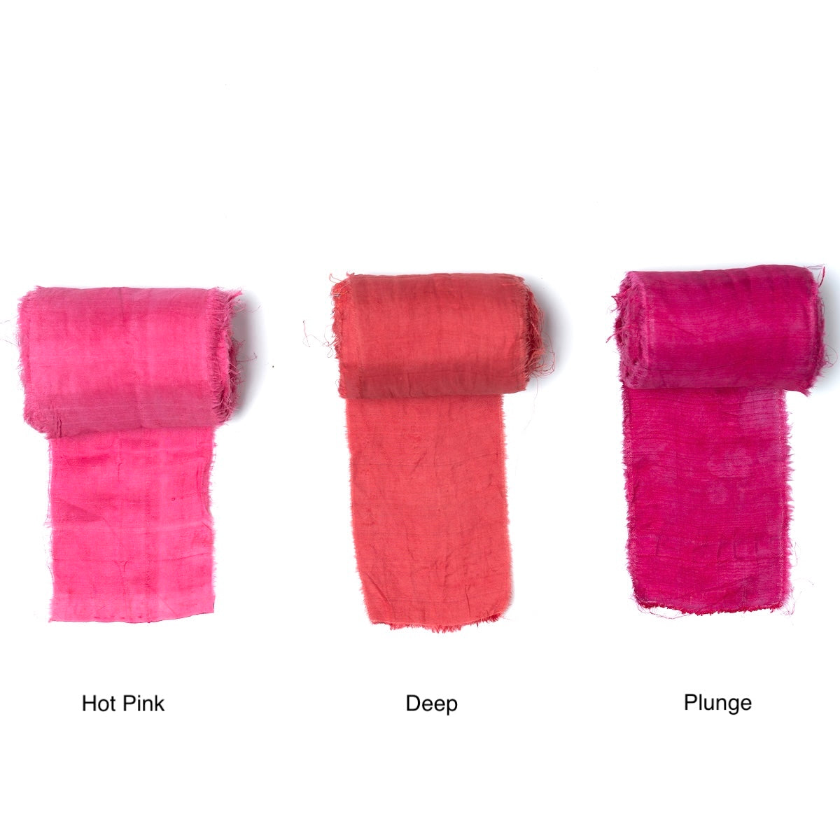 Extra wide sari silk ribbon in pink and red shades