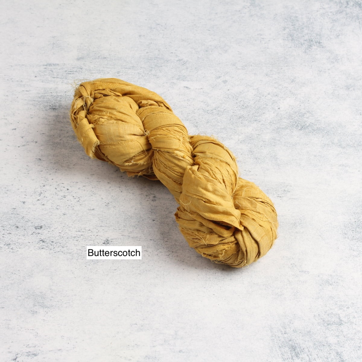 Butterscotch sari silk ribbon – soft golden yellow tone