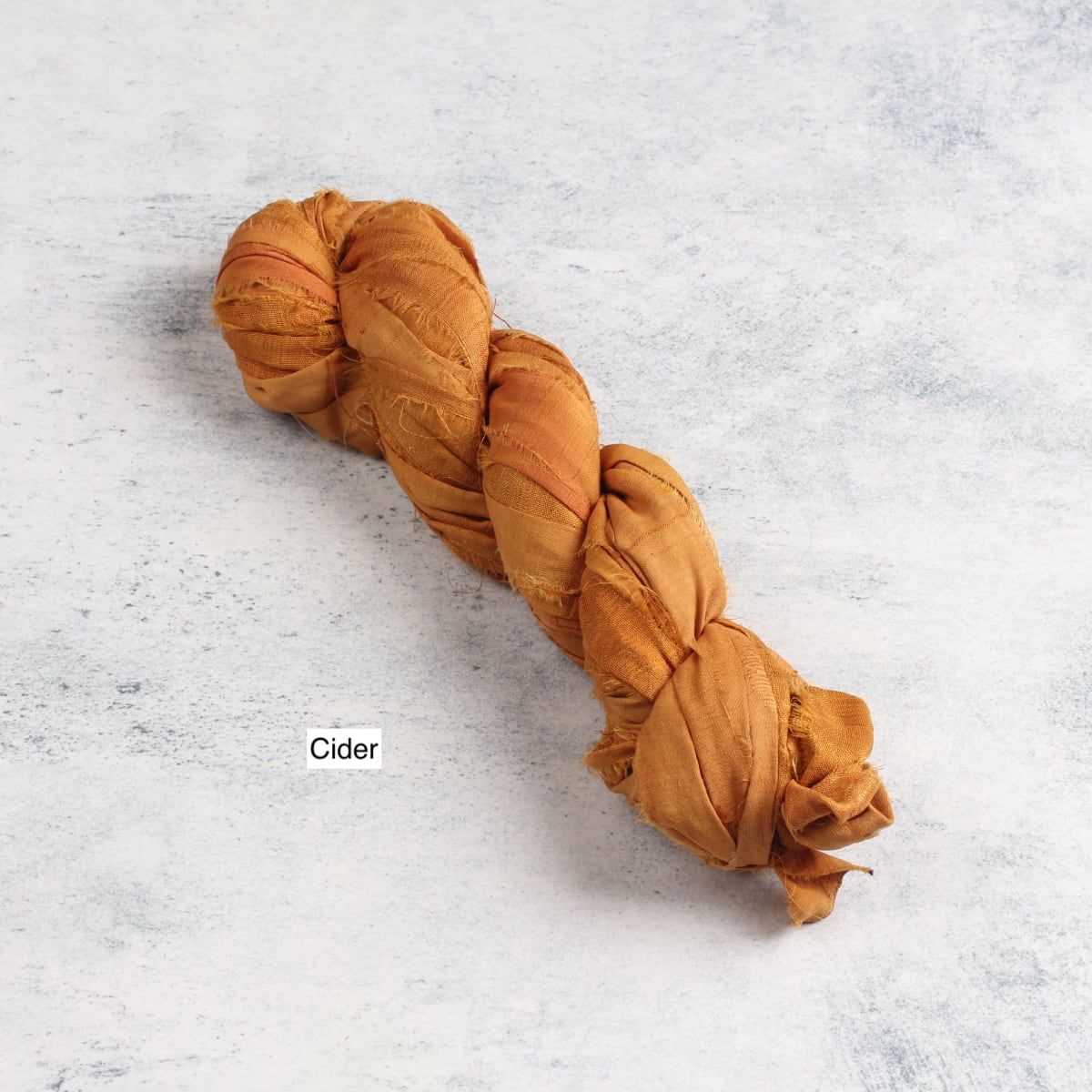 Cider sari silk ribbon – rich golden amber shade