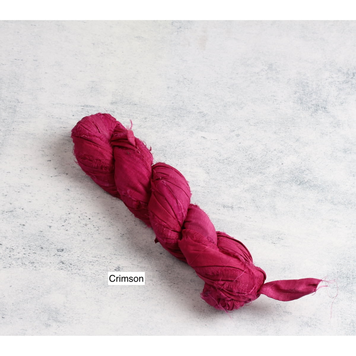 Crimson sari silk ribbon – rich deep red tone