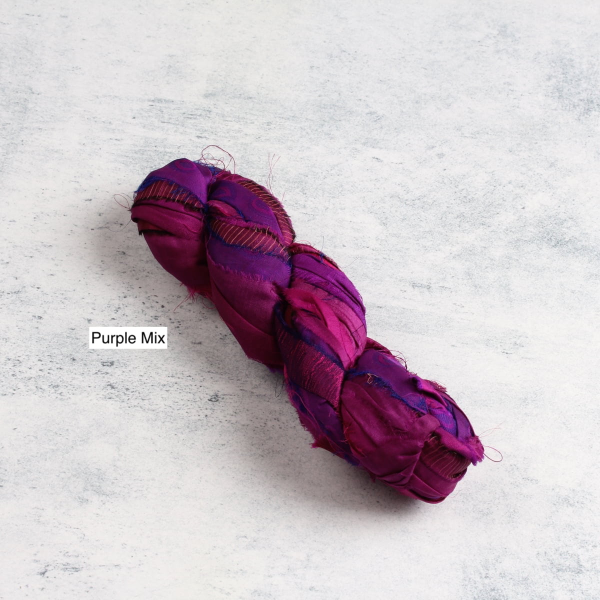Purple mix sari silk ribbon – blended violet and lilac shades