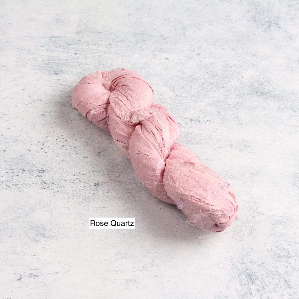 Rose Quartz sari silk ribbon – elegant pale rose tone