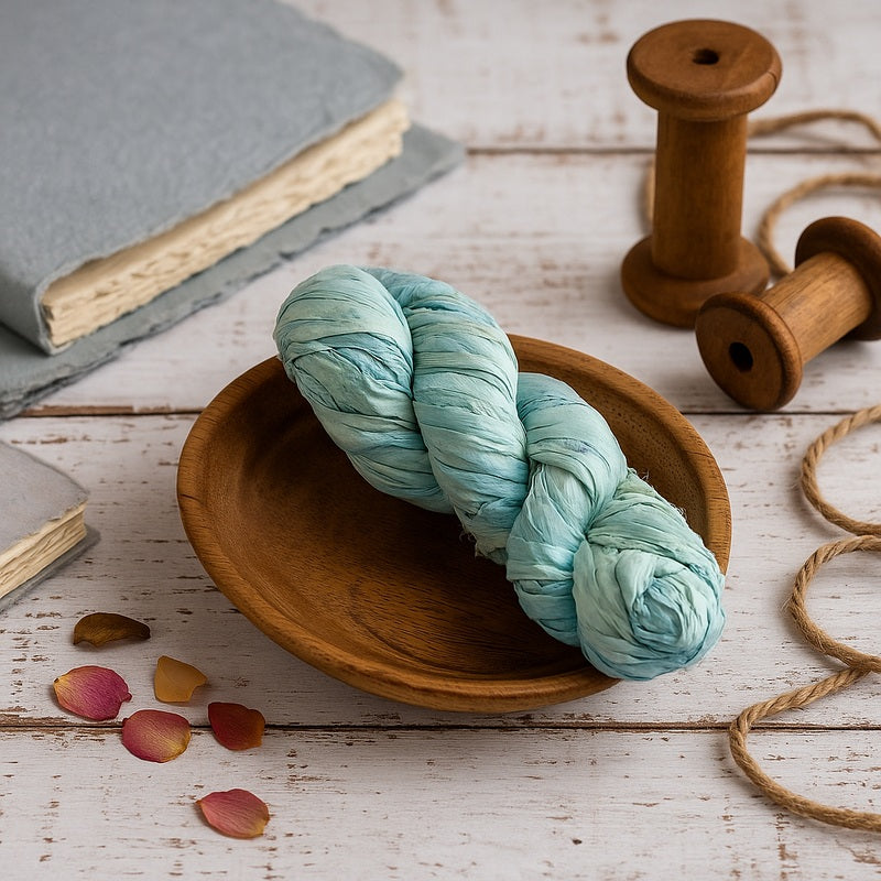 Multicolor Sari Silk Ribbon – 50g Skeins