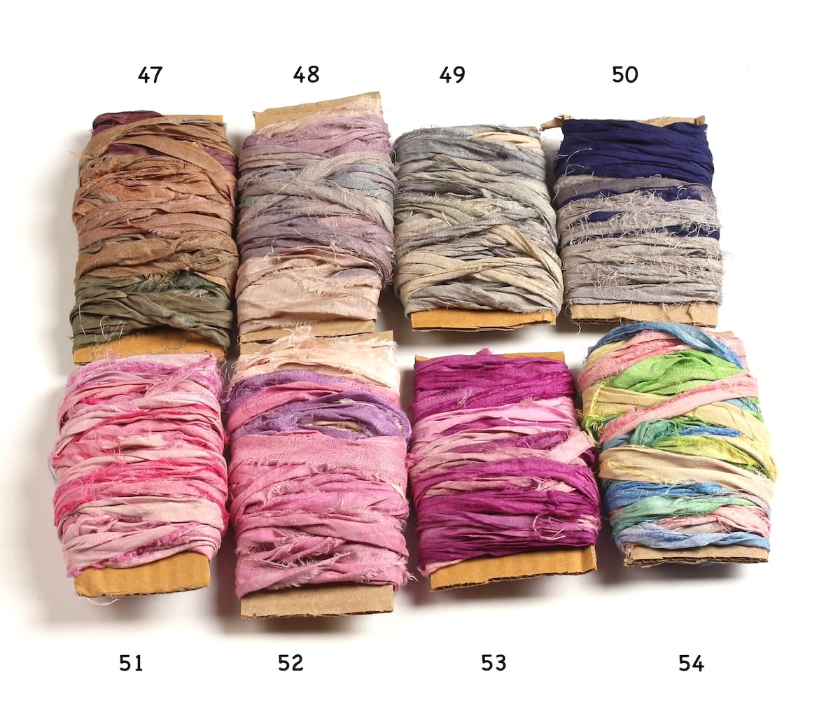 Vibrant shades of multi-color Sari Silk Ribbon