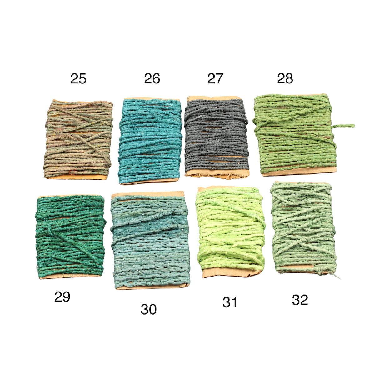 Green shade premium twisted sari silk ribbon cord