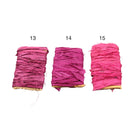 More variations of purple sari silk ribbons in mixed tones