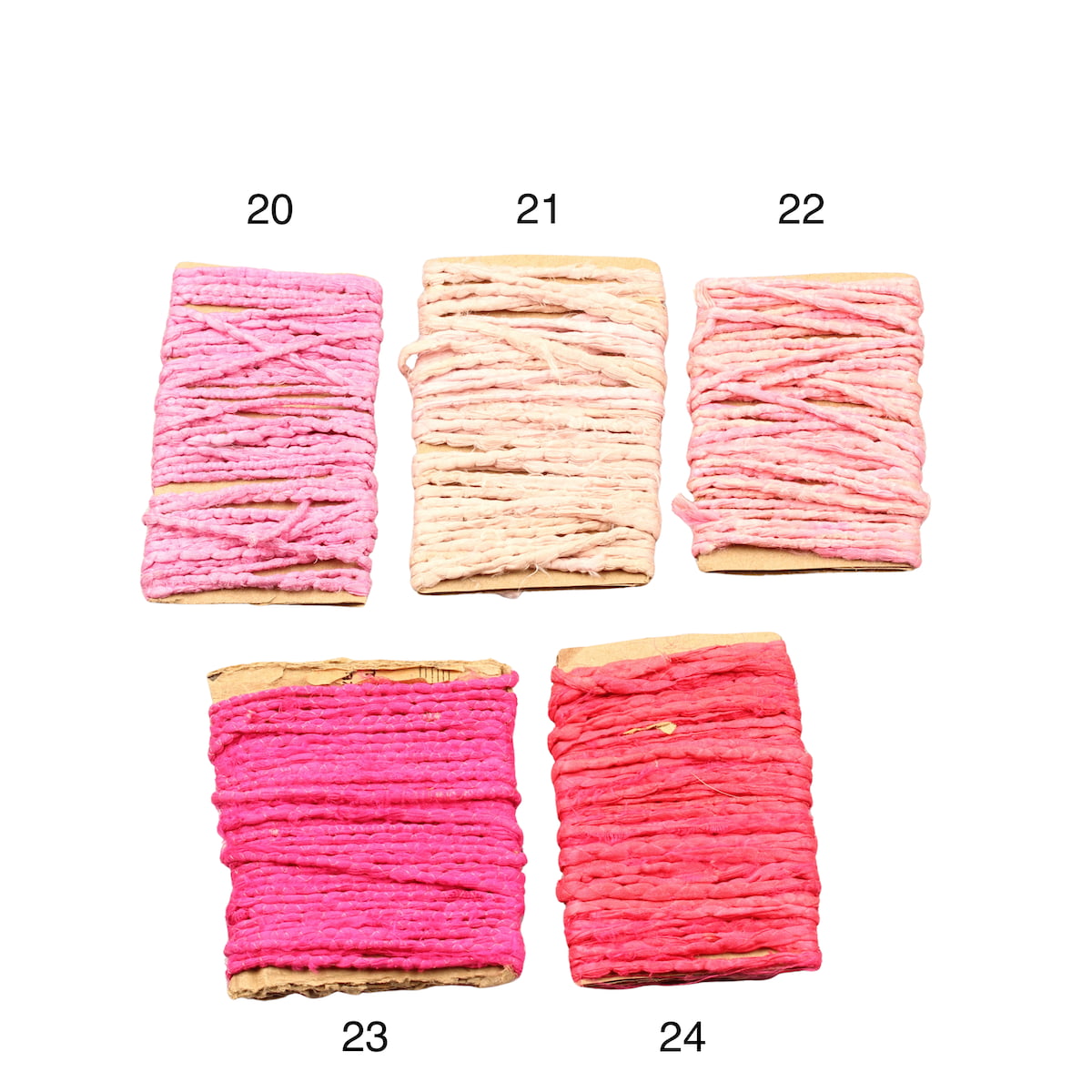 Pink shade premium twisted sari silk ribbon cord
