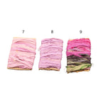 Purple sari silk ribbons with slight green tinge in the shades