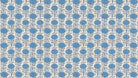 Traditional powder blue floral block print cotton fabric repeat pattern