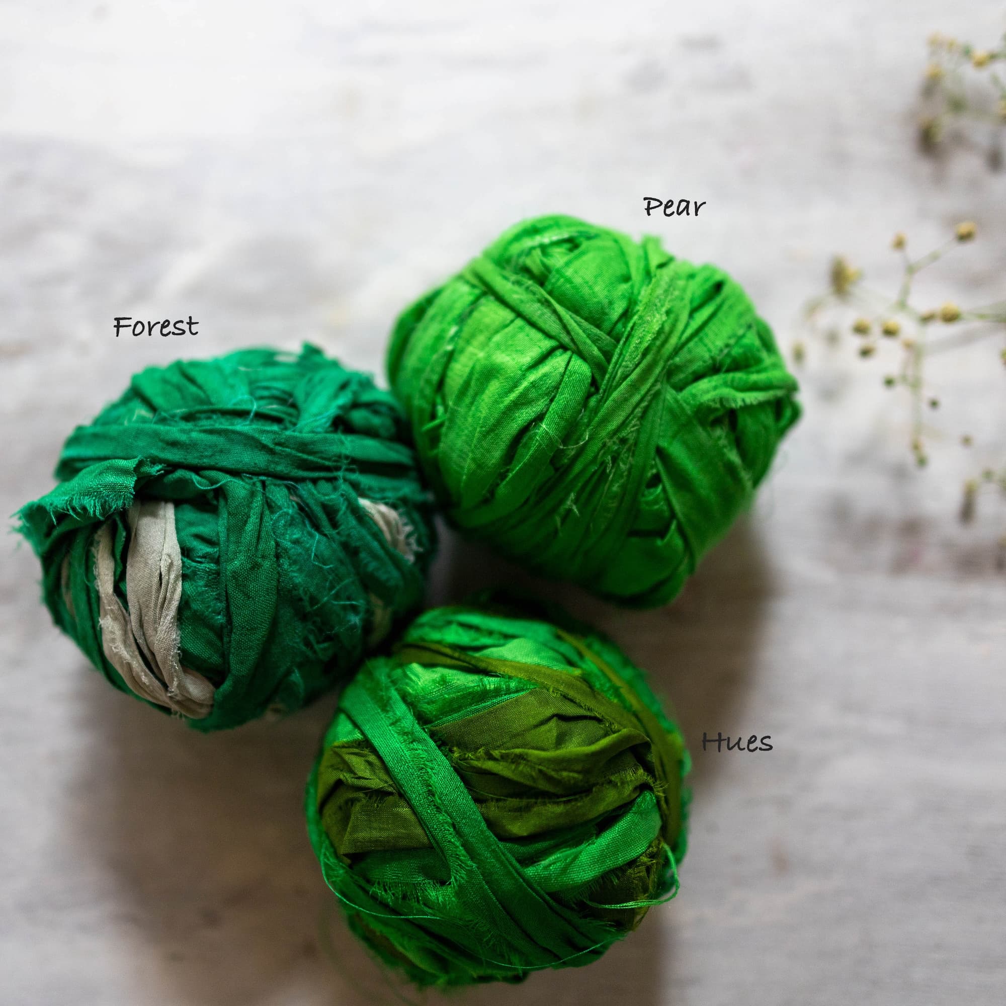 Green saree silk ribbon, vintage style ribbon for gift wrapping, crafts, and styling.