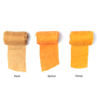 Extra wide sari silk ribbon in brown and yellow shades