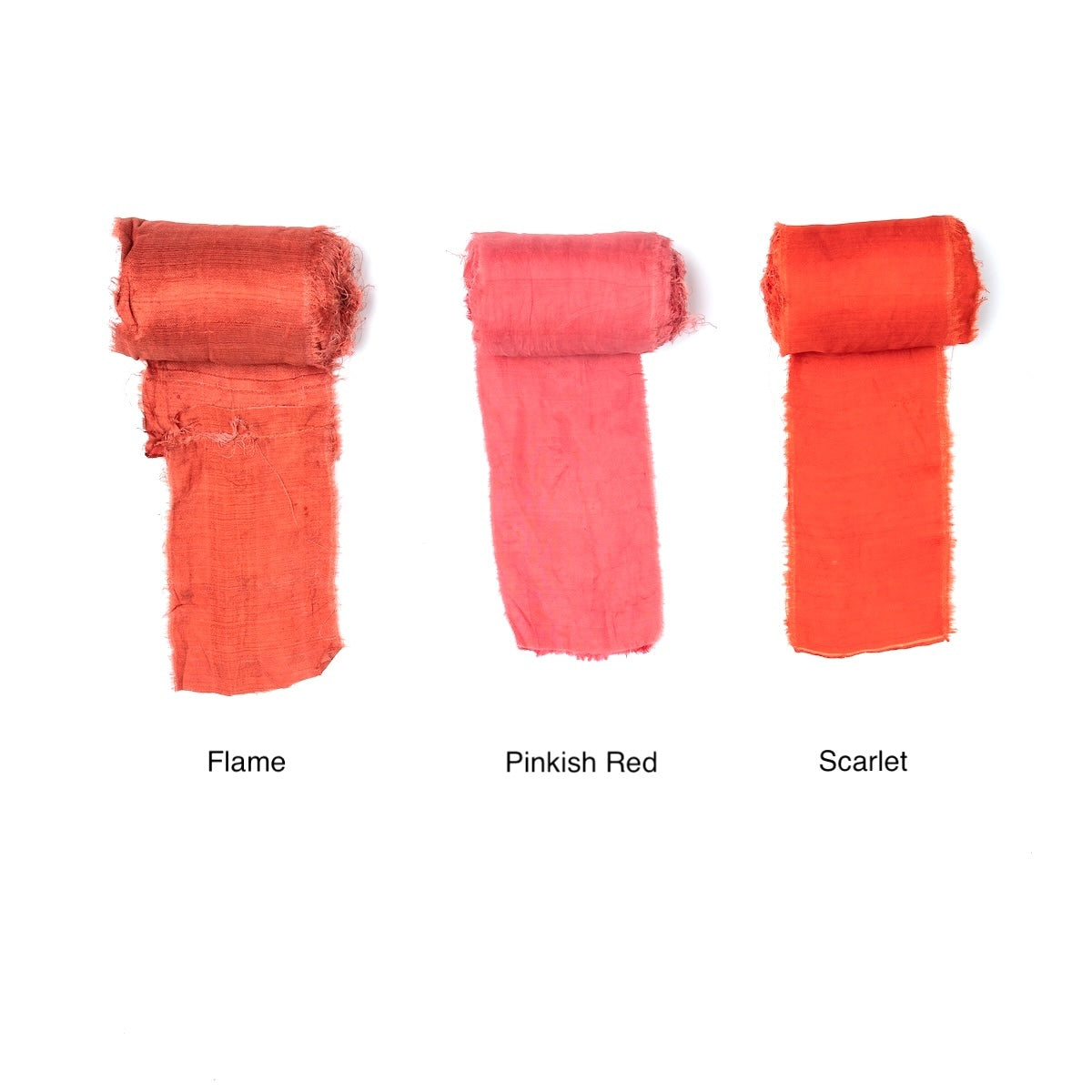 Extra wide sari silk ribbon in crimson and deep red shades.