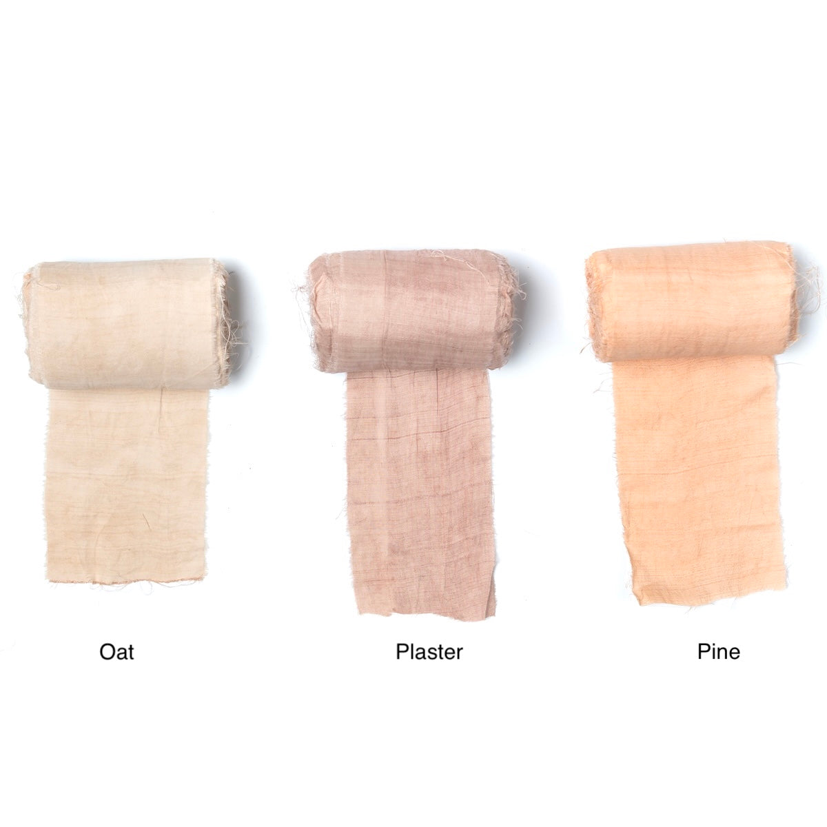 Extra wide sari silk ribbon in pastel brown shades