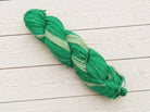 Spring Fern sari silk ribbon yarn skein in fern green and sage tones