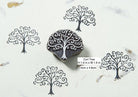 Hand Carved Tree Wood Block Stamp Set – Curl Tree, Rain Tree, Dotted Tree | Indian Wooden Printing Blocks for Fabric, Paper & Clay