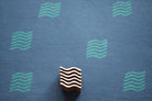 Wooden Printing Blocks with Geometric Symbols - Set of 4