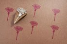 Layered Petal Wildflower Wooden Block Printing Stamp – Hand Carved Floral Textile Block