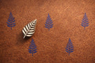 fern leaf indian wood block printing stamp for textile pottery and clay