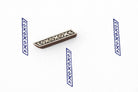 Hand carved geometric border wooden block printing stamp used for fabric printing, pottery decoration and textile patterns.