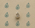 Spiral Wooden Printing Block | Indian Hand Carved Fabric, Clay, Pottery Stamp