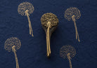 Dotted Seed Head Wooden Block Printing Stamp – Hand Carved Botanical Textile Block