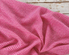 ink and white checked vintage pure silk fabric shown draped to reveal its lightweight flowing quality