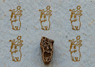 Baby reindeer wooden printing blcok on handmade paper