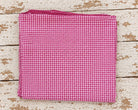 Vintage pink and white gingham check pure silk saree fabric piece measuring 1.3 by 1 metre