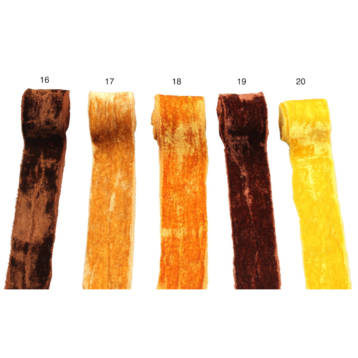 Continuous Silk Cotton Velvet Ribbon in Earthy Tones