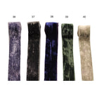 Continuous Silk Cotton Velvet Ribbon in Purple, Black & Dark Green