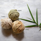 Latte brown Sari silk ribbon, soft and vintage-look, perfect for journaling and scrapbooking.