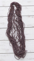 Full length dusty mauve sari silk cord for weaving and textile crafts