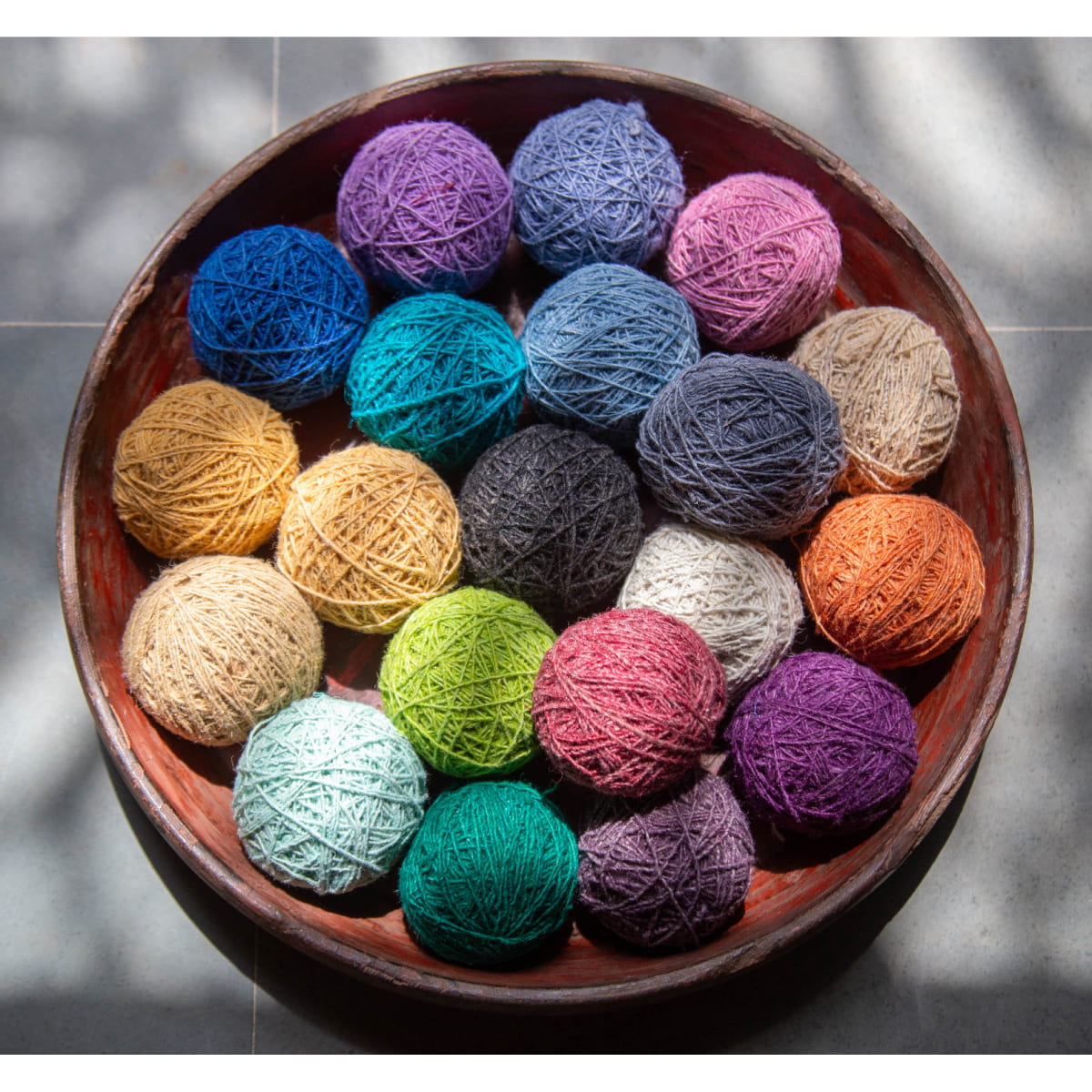 Assorted Nettle Yarn – hand-spun Himalayan fiber in 18 earthy and colorful shades