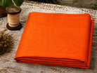 Folded Orange Dupion Silk Fabric by the metre