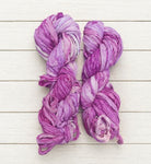 Orchid Bloom recycled sari silk ribbon yarn skeins