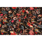 Folded cotton velvet showing soft texture and rich floral print – dark base with red blooms