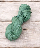 Eucalyptus recycled sari silk ribbon skein