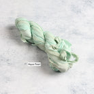 Aqua Pearl sari silk ribbon – soft shimmering blue-green tone