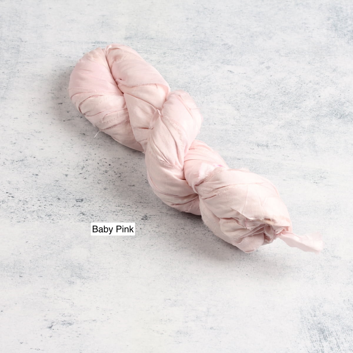 Baby Pink sari silk ribbon – soft pastel pink shade