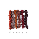 Sari silk ribbon cords in earthy brown tones – chestnut, mahogany, umber, and cinnamon