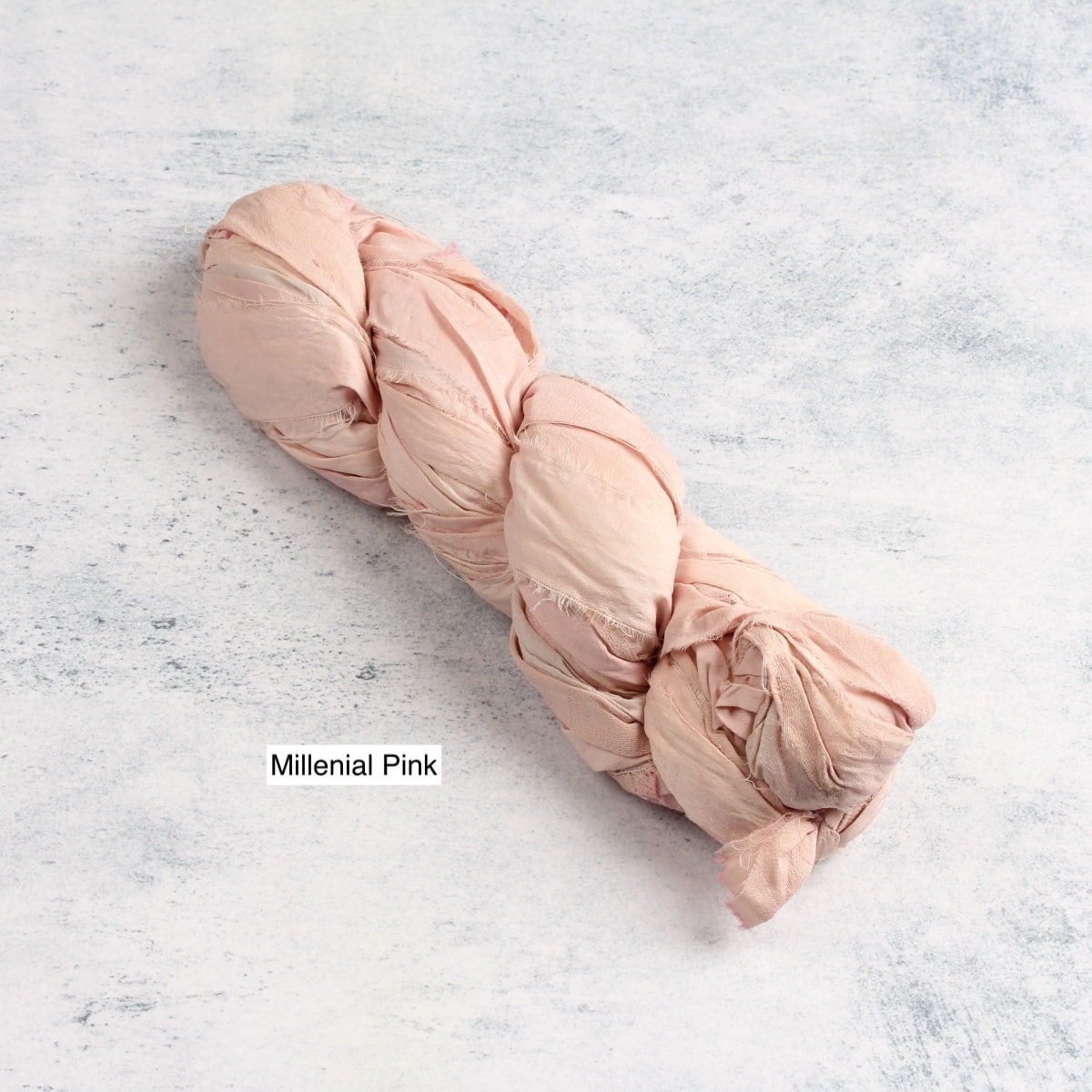 Millennial Pink sari silk ribbon – trendy soft blush tone