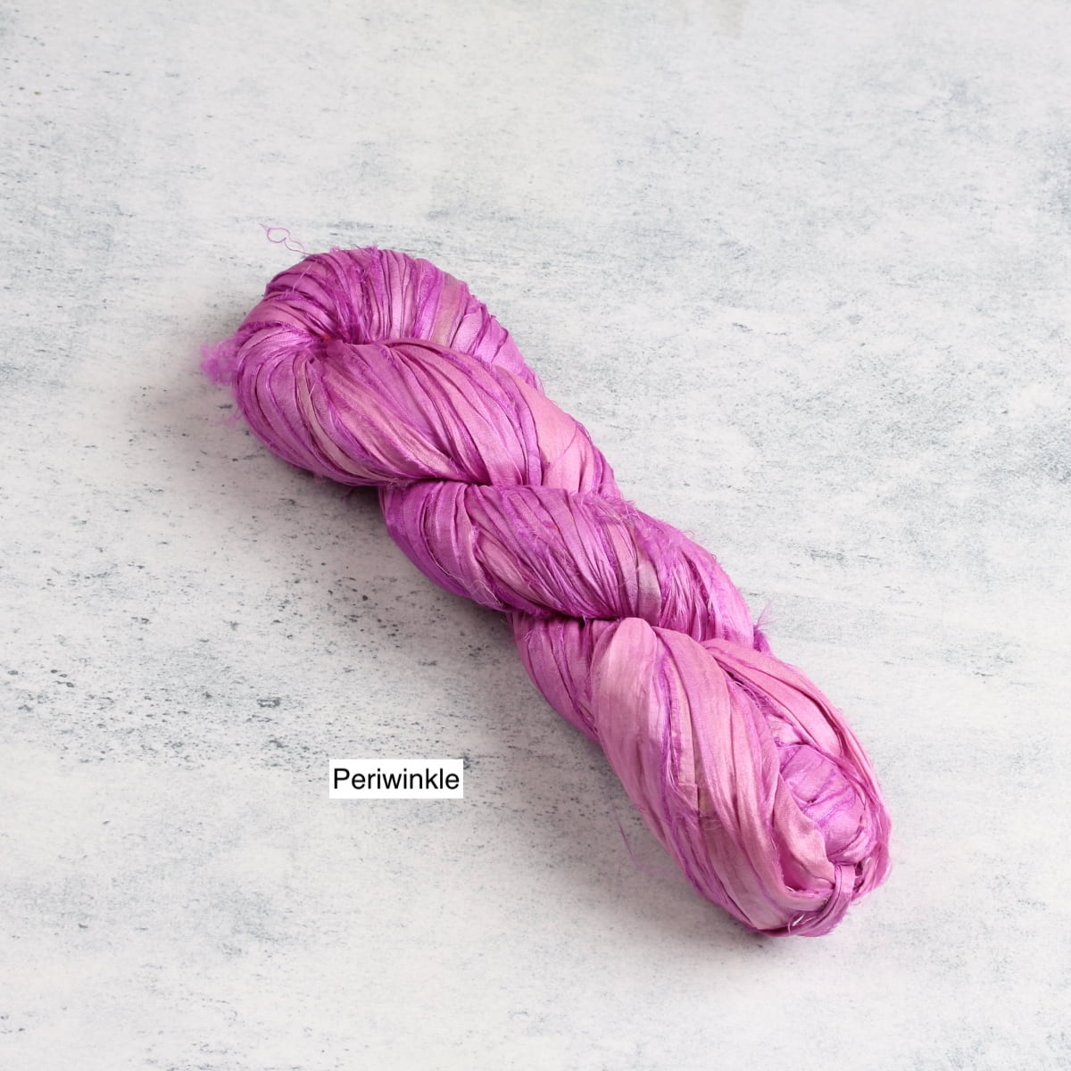 Periwinkle sari silk ribbon – soft bluish-purple tone