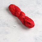 Poppy sari silk ribbon – vibrant red with warm undertone