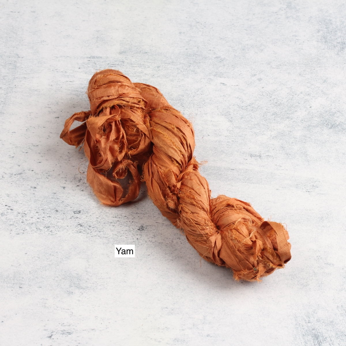 Yam sari silk ribbon – deep earthy orange shade