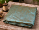 Folded Seafoam Aqua Shot Dupion Silk Fabric by the metre