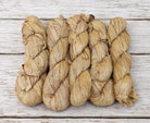 Multiple skeins of Camel sari silk ribbon